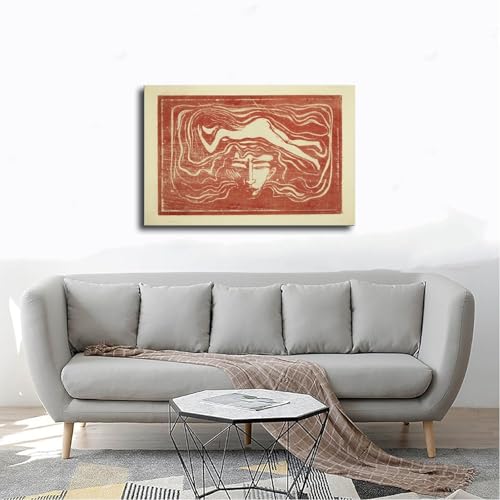 Toile Edvard Munch haute définition avec cadre de décoration murale