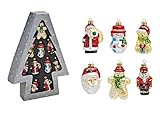 Tannenbaumschmuck Christbaumschmuck 6-teilig Nussknacker, Schneemann, Tannenbaum, Nikolaus, Weihnachtsbär