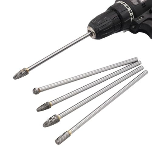 Juego de 4 fresas rotativas de carburo de tungsteno de 6mm miniatura 2