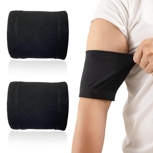 2 Piezas Brazalete con sensor, brazalete para diabetes para sistemas de monitoreo de cápsulas de insulina, funda para insulina (negro XL)