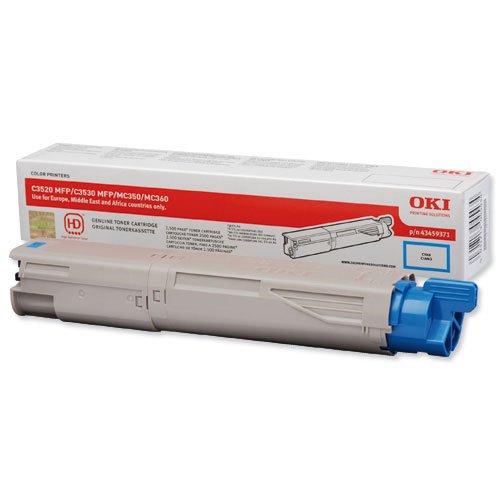 Toner OKI MC350 MC360 cyan 43459371 cartouche laser imprimante 2500p