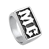 PAURO Stainless Steel MC Initial Biker Rings Size 8-15 Full Size ASR82 (9)