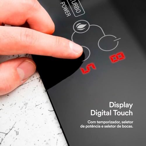 Cooktop de Indução 4 Bocas Eos 7200w Preto Eci04ep2 220v