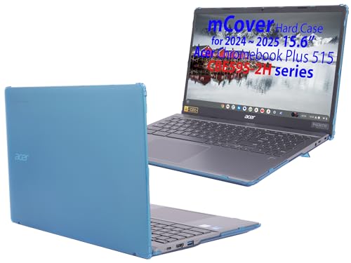Coque Acer Chromebook Plus 515 anti-rayure mCover aqua pour ordinateur 15.6