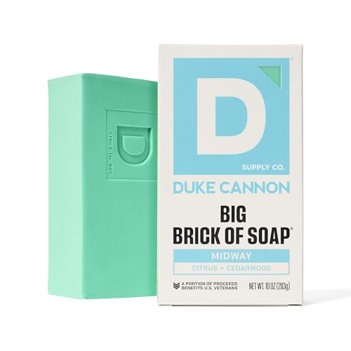 Image of Duke Cannon Big Brick of Soap Variety Pack - Seawolf, Midway, Midnight Swim & Tropic Drift, Large 10 oz Triple Milled Men's Bar Long-Lasting Soap Bundle