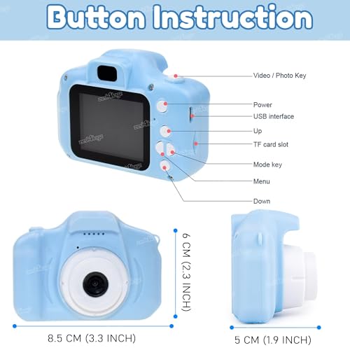 Image of Zest 4 Toyz Digital Camera for Kids Camera for Photos and Videos Mini Camera for Photography USB Rechargeable with 2 Inch Screen HD Capture Support 32GB Card (SD Card Not Included) - Multicolor