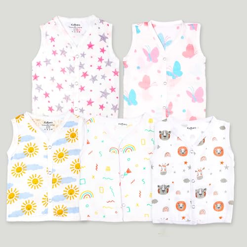Image of Kidbea Extra Soft Mulmul Cotton Jhabla Cloth for New Born Baby Set