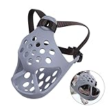 PETCUTE Dog Muzzle for Medium Dogs,Muzzle for Large Dogs,Soft Basket Muzzle Anti Biting Barking Chewing,Breathable Adjustable Pet Muzzle for Medium Large Dogs,Suitable for Grooming Trimming Training