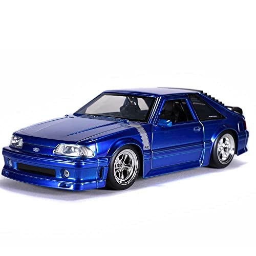 Jada Toys Bigtime Muscle 1:24 1989 Ford Mustang GT Die-cast Car Azul miniatura 1