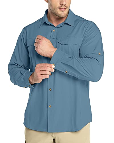 Outdoor Ventures Men's Safari Shirt, Ocean Blue