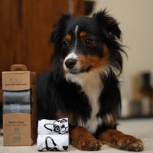 Best-Pet-Supplies-Dog-Poop-Bags-Rip-Resistant-and-Doggie-Waste-Bag-Refills-With-d2w-Controlled-Life-Plastic-Technology-Pack-of-150-Gray-Scented-GR-150B