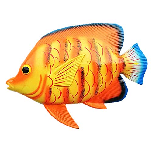 Jhhomezeit 11 Inches Ocean Sea Tropical Fish Hanging Art Wall Decor Set Of 2 Resin Sculpture For Outdoor Or Indoor #TOP6