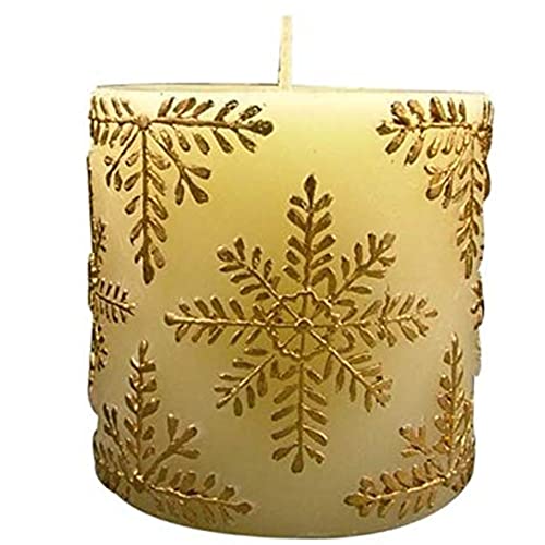 Great Mold Pillar Candle Silicone Mold Snowflake Carved Decorating Silicone Mould Mouldings For Art Candle Making Christmas Diy Scented Candle Wax Molds #TOP21