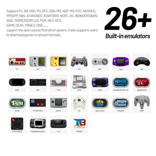 Console de Jeux Smart Pro Noir, Écran IPS 4,96 Pouces, Système Linux, 8000 Jeux Intégrés, Rétro-Gaming – Image 6