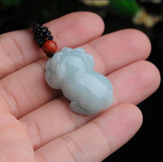 ビルマ産翡翠ペンダント：中国の豊穣の鼠の彫刻 - Etsy 日本