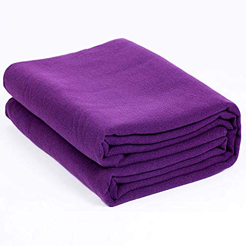 TIANHAO Tragbare Verdickte Yoga-Decke, Sport-Fitness-Decke, Winddichte Warme Und rutschfeste Meditationsdecke, Faltbar/Maschinenwaschbar, Geeignet Für Yoga/Strand/Camping,Lila