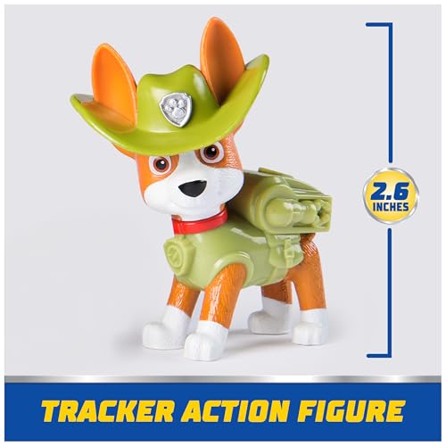 Paw Patrol - Pat Patrouille - Véhicule Figurine Tracker - Voiture Figurine À Collectionner - Pat Patrouille Véhicule - Plastique Recyclé - Voiture Enfant - Jouet Enfant 3 Ans Et +