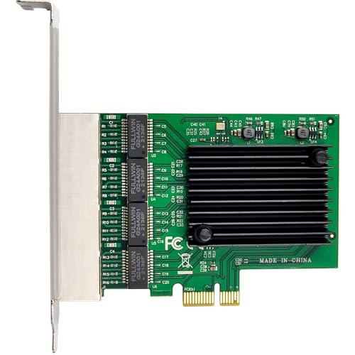 Tarjeta de red Inline Quad Gigabit 4 puertos RJ45 1Gb/s PCIe x1 con soporte Low Profile 51127B miniatura 5