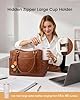 LOVEVOOK Laptop Bag for Women, Leather Vintage Work Tote Bag Computer Office Teacher Bag with Large Cup Holder #1