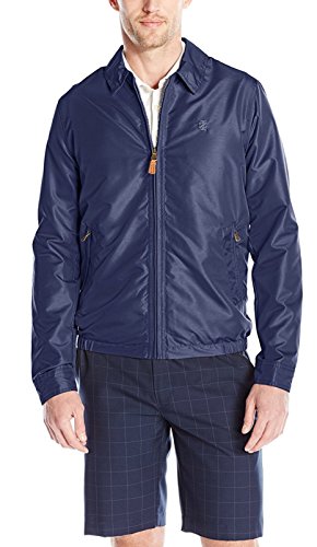 IZOD Men's Golf Jacket with Faux Leather Tabs