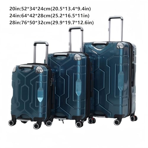 Luggage Sets Large Capacity Suitcase Set Silent Universal Wheel Suitcase Double Zipper Double Handle Expandable Trolley Case Suitcase(Black)2