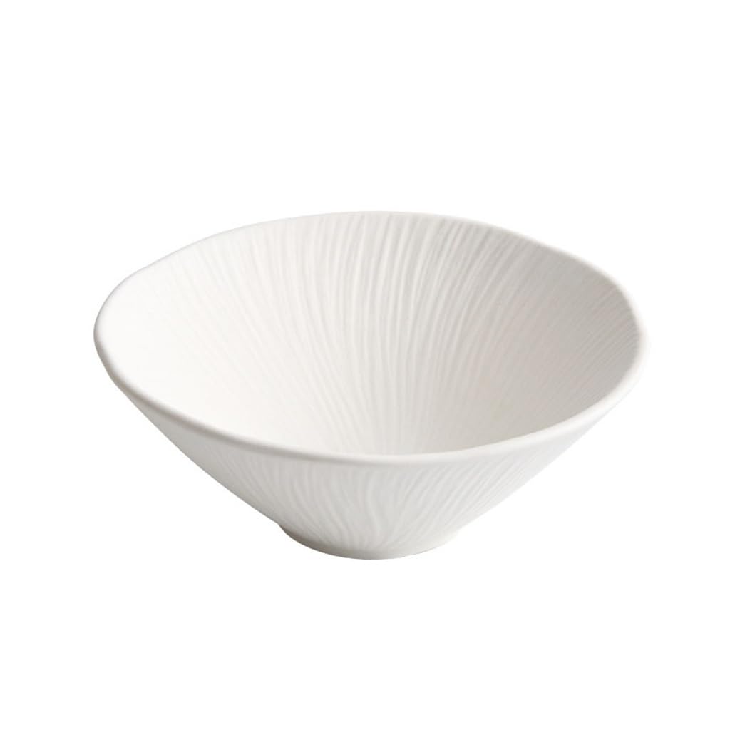 Bol de soupe en céramique crème épaisse au design épuré et artisanal