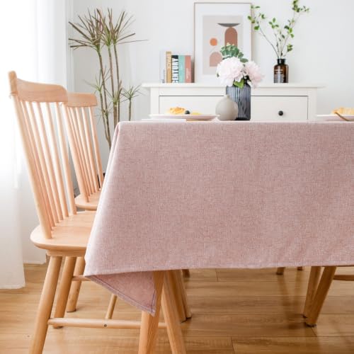 Mantel rectangular de algodón rústico drapeado para mesas de comedor 3