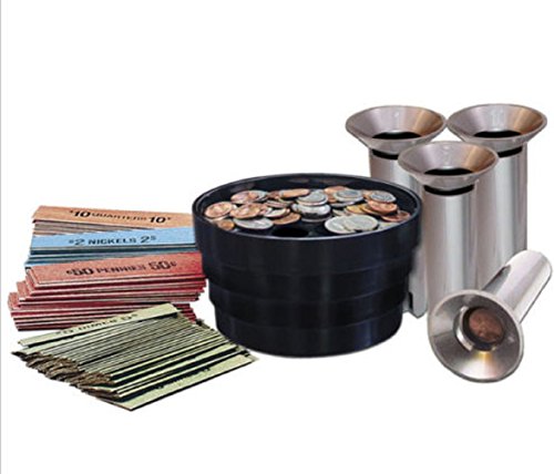SM NEW Coin Sorter Kit Bank Money Change Tubes Roll Wrap Pennies Quarters Nickels Dimes