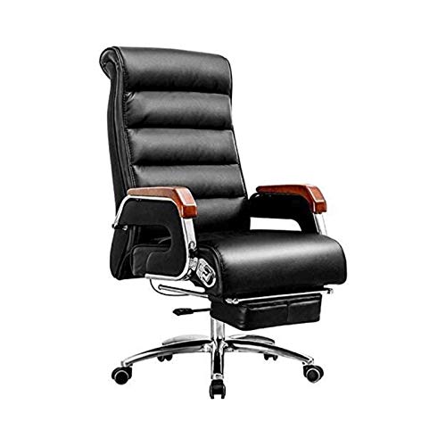 Silla de oficina giratoria 360°; silla de escritorio giratoria para ordenador, ideal para el hogar o la oficina. Silla de oficina ajustable de piel sintética, cómoda y ergonómica. Medidas: 118 x 50 x