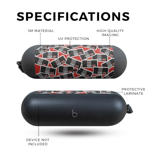 Image of Speaker Skin Compatible with Beats Pill (2024) - Retro Controllers 3 - Premium 3M Vinyl Protective Wrap Decal Cover - Easy to Apply | Crafted in The USA by MightySkins