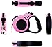 PETIMP Retractable Dog Leash Lightweight 16FT Leash, with Folding Bowl,Dispenser,Waste Bags, for Small Medium Dogs(Pink)