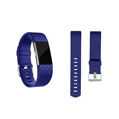 Image of Yuuol Replacement Bands for Fitbit Charge 2 Women Men, Black 01, Silicone Adjustable Classic Bands