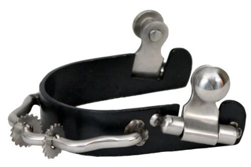 Showman Ladies/Youth Black Steel Bumper Rowel Spurs! New Horse TACK!