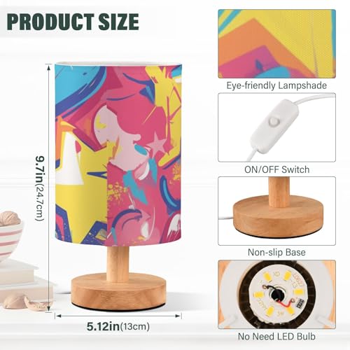 Lámpara de mesa para sala con diseño graffiti miniatura 3