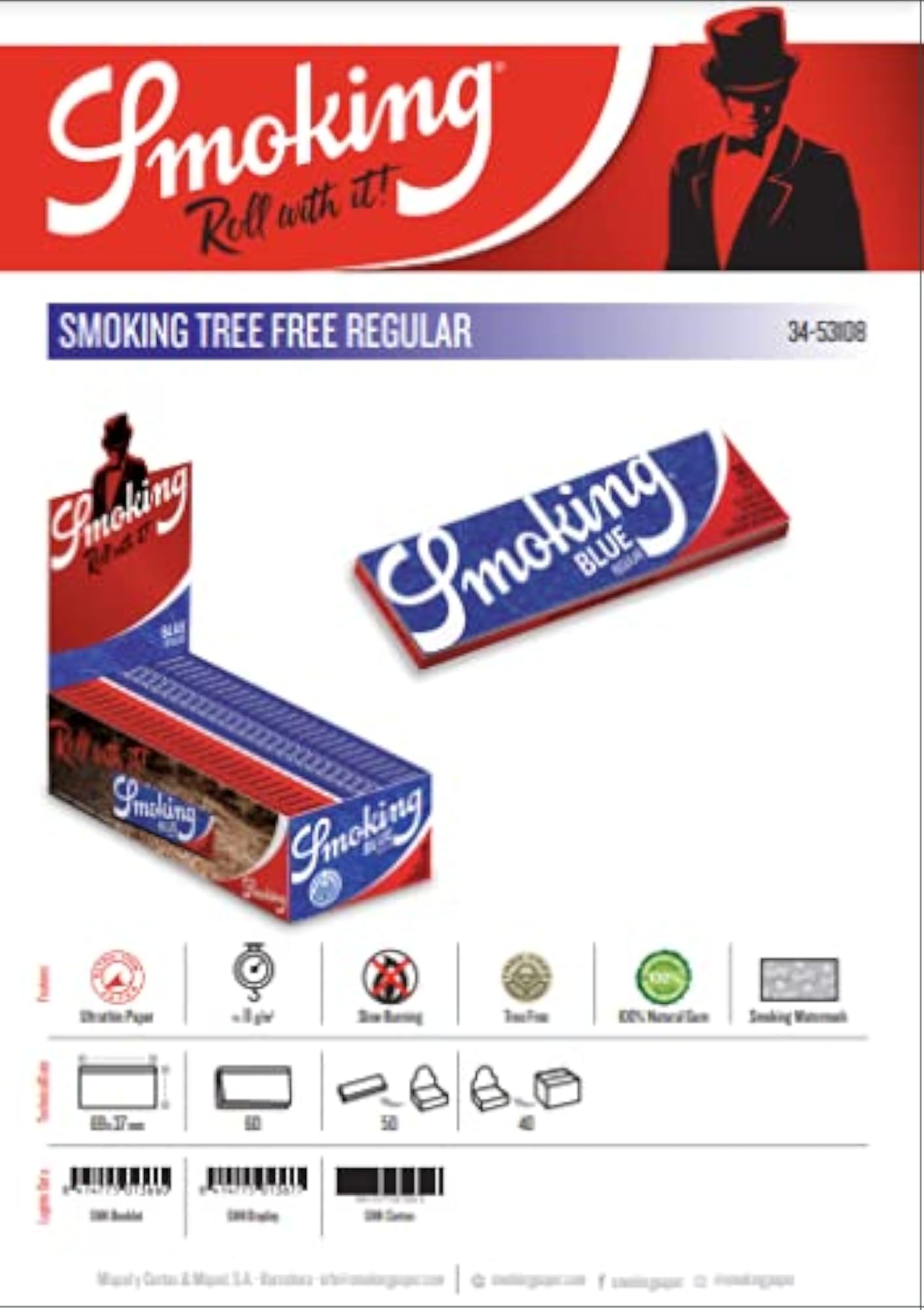 Regular Mini Size Rolling Paper - Pack of 3 Booklets