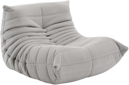 JOGIO Compressed Sofa 1/2/3-seat Lazy Chair Living Sofa Cute Floor Sofa Modern Stylish Designer Nordic Single Living High-resilience Urethane Haze Gray, 1-seat