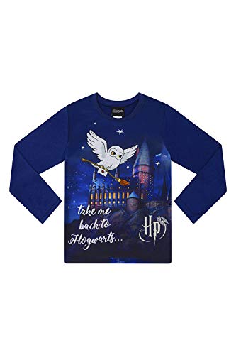 Girls Harry Potter Hedwig Take Me Back to Hogwarts Long Pyjama Set