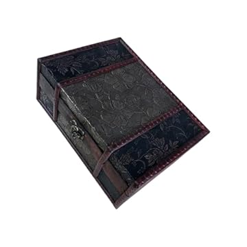 Piceioep Scatola di legno di stile antico con serratura stile retrò scatola di immagazzinaggio di legno per l'organizzazione della scrivania e decorazioni artistiche delle case