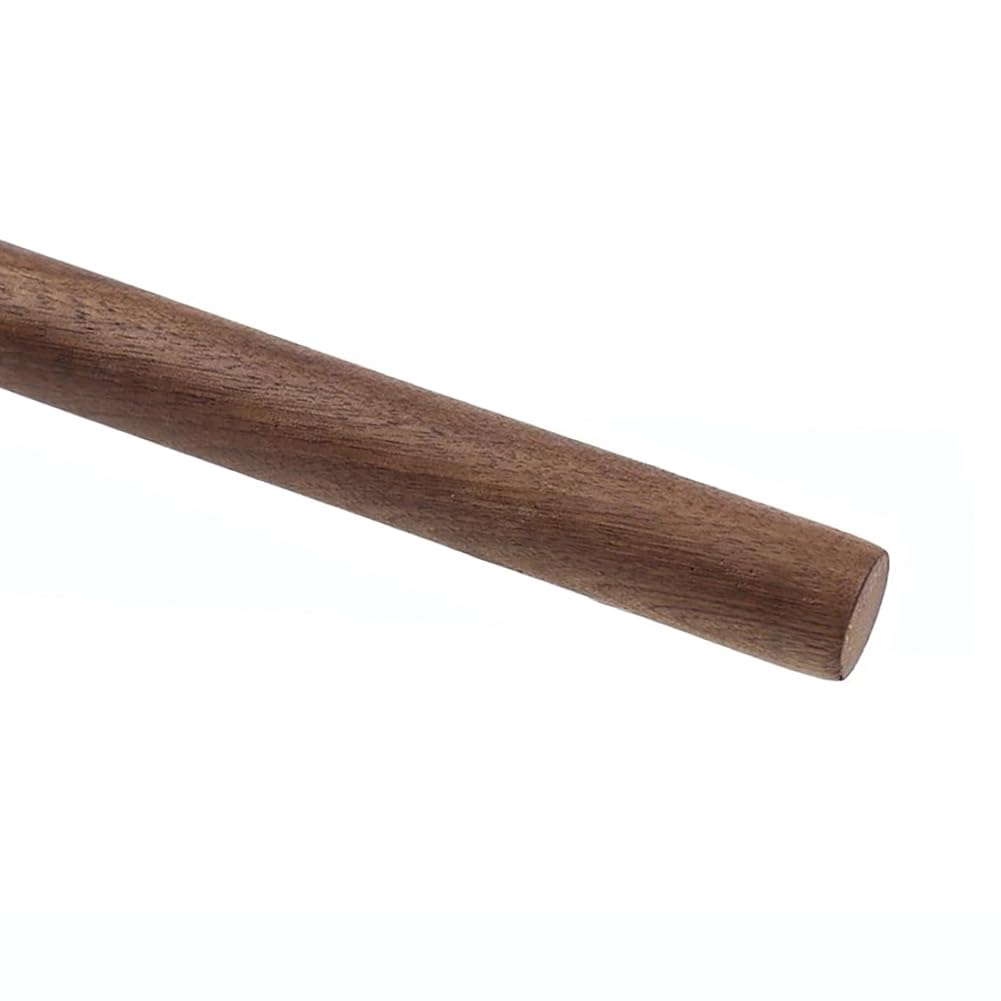 Baiwanlin Wooden Stick Walnut Round Dowel Unfinished Used For Crafts Clothes Rail Walking Stick Diameter30mmlength300-600Mm,30Mm*300Mm