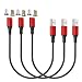 Produktbild NetDot Gen10 Micro USB und USB-C Nylon-geflochtenes magnetisches Schnellladekabel mit seitlicher LED kompatibel mit Android-Gerät (0.3m/3 Pack rot)
