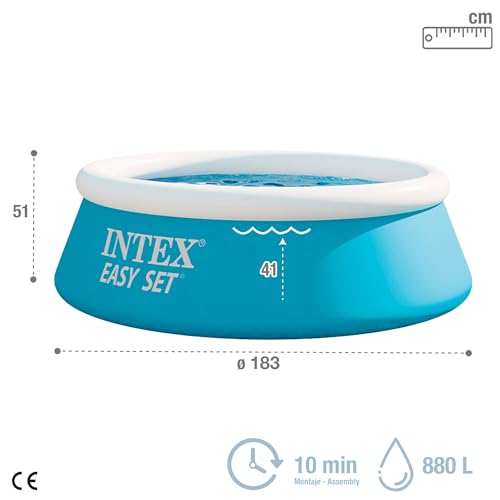 Intex Easy Set Pool - Aufstellpool - Für Kinder, 183cm x 183cm x 51cm, 28101NP, blau