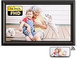 NexFoto Large 16 Inch 1080P Digital Photo Frame 32GB with Remote Control, WiFi Digital Picture Frame