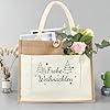 Tarklanda Frauen Geschenke Jutetasche Frohe Weihnachten, Jute Shopper für Damen, Jute Einkaufstasche als Weihnacht geschenk, Geschenkidee für Frauen Frau Kollegin Freundin Mama Oma zum Weihnachten #4