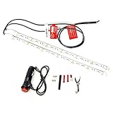 MAX Light Strip Starter Kit LED Lights for Car, Stick-On Exterior and Interior Car Lights, Decorative Lights for Inside Car, Plug and Play, 12V, 2 Strips, 12 Inches, Green - Alpena