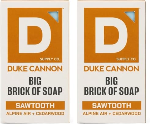 Image of Duke Cannon Supply Co. Extra Large Bar Soap Bundle - Men's Natural Bar Soap with Masculine Scents - American-made soap - All Skin Types -Big Brick of Soap - Sawtooth,10 oz (Pack of 2)