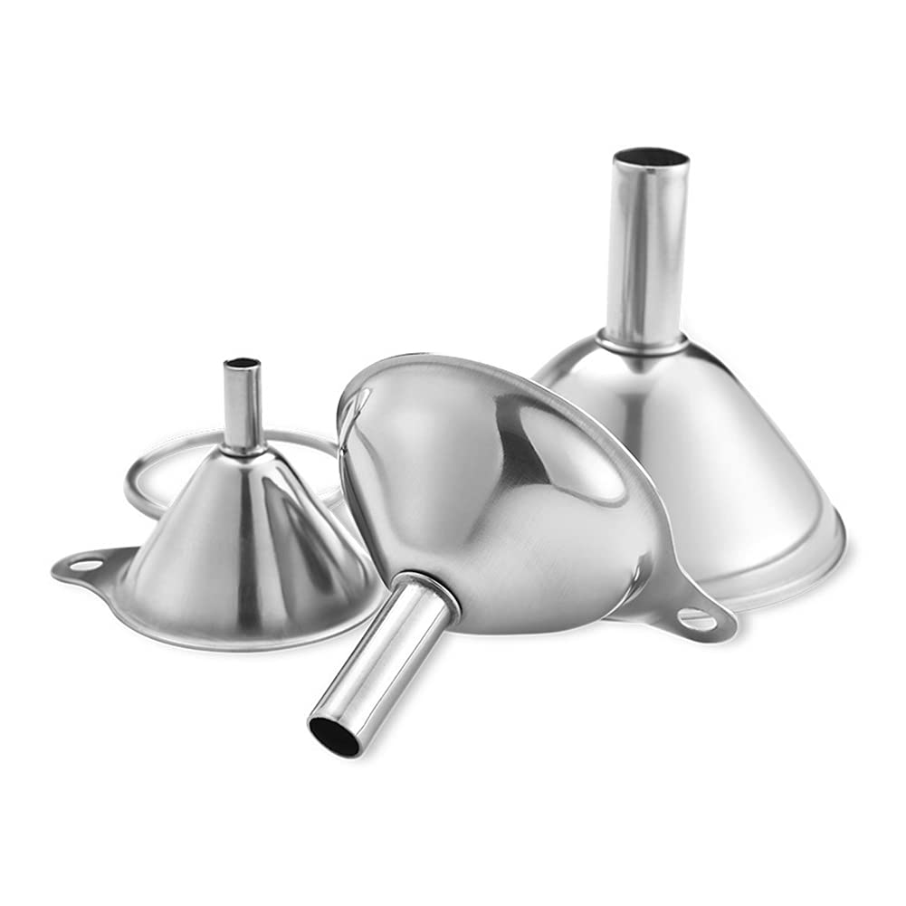 3 Imbuti In Acciaio Inox Per Cucina - Mini, Con Filtro, Per Liquidi E Spezie, 13/11/5.6 Cm - Foto 5