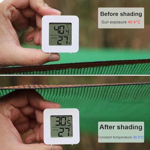 Malla de sombreo Verde para Invernadero con Ojales, Ligera y Transpirable, Parasol para jardín, pérgola, cochera, Piscina, terraza y balcón (1x1,0 m).