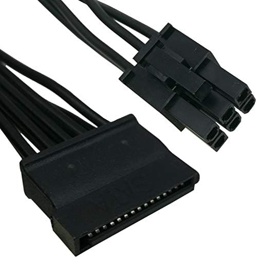 COMeap 6 Pin to 3X 15 Pin SATA Hard Drive Power Adapter Cable for Some Types of EVGA Modular PSUs 20-in(50cm)