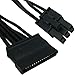 COMeap 6 Pin to 3X 15 Pin SATA Hard Drive Power Adapter Cable Only for EVGA Modular Power Supply 20-in(50cm)