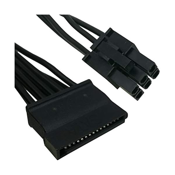 COMeap 6 pin bis 3x15 pin SATA Festplatten Adapter Kabel für Modulares Corsair Netzteil 50 cm (20 Zoll) – Bild 4